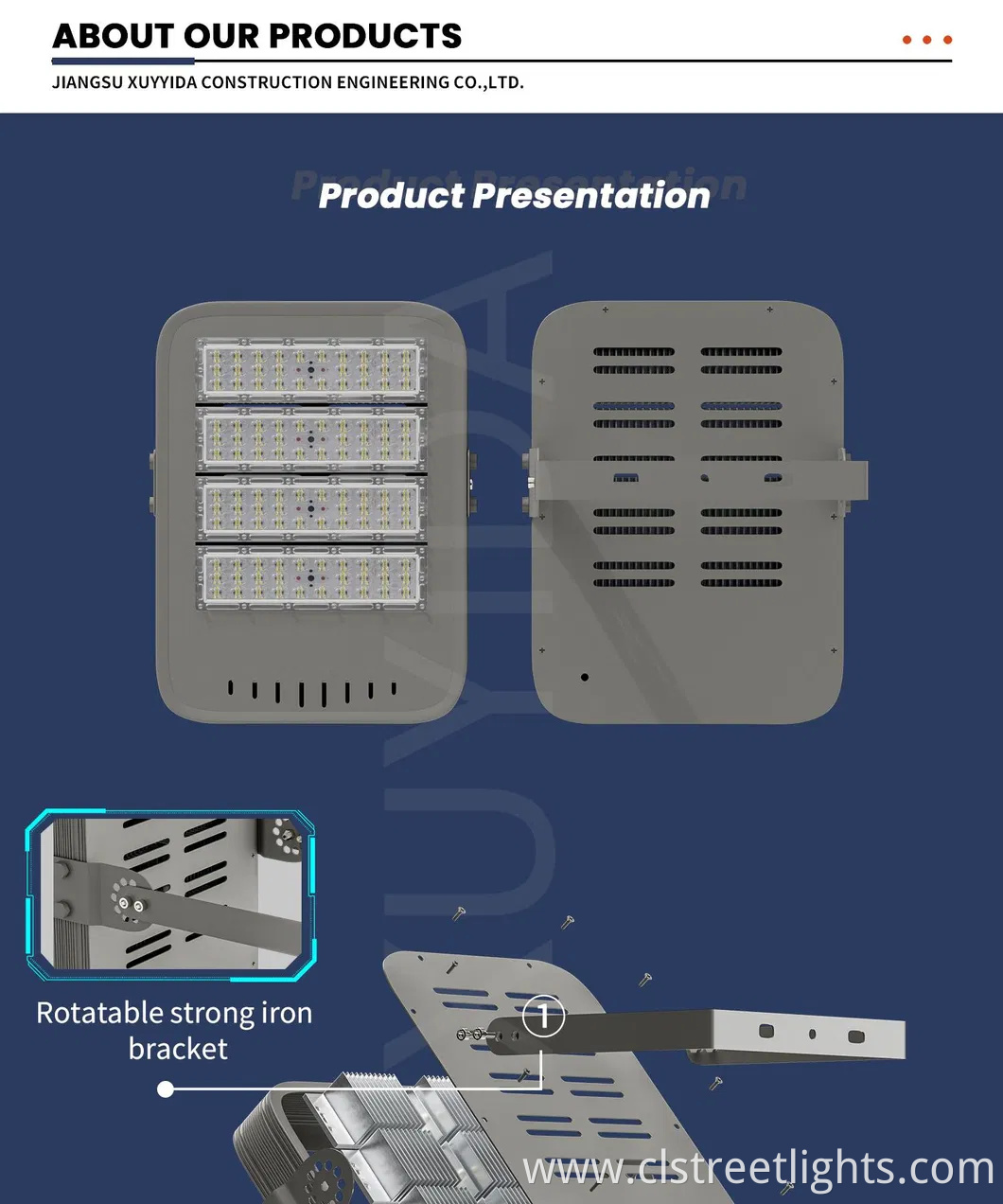 100W 200W Aluminium Alloy LED Flood Light for Football Field